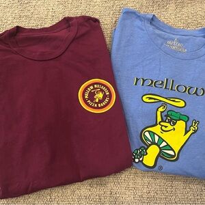Adult Mellow Mushroom T-Shirt Set - Blue and Maroon